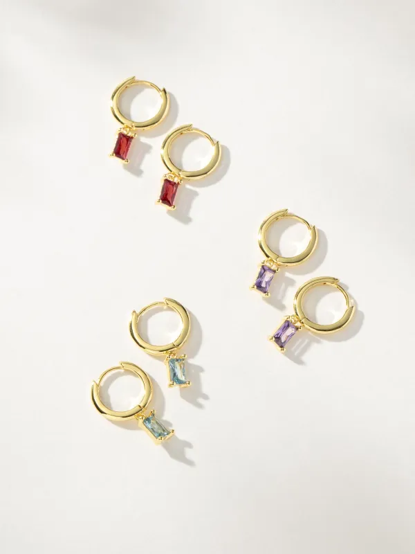 Birthstone Huggie Earrings sold by Uncommon James
