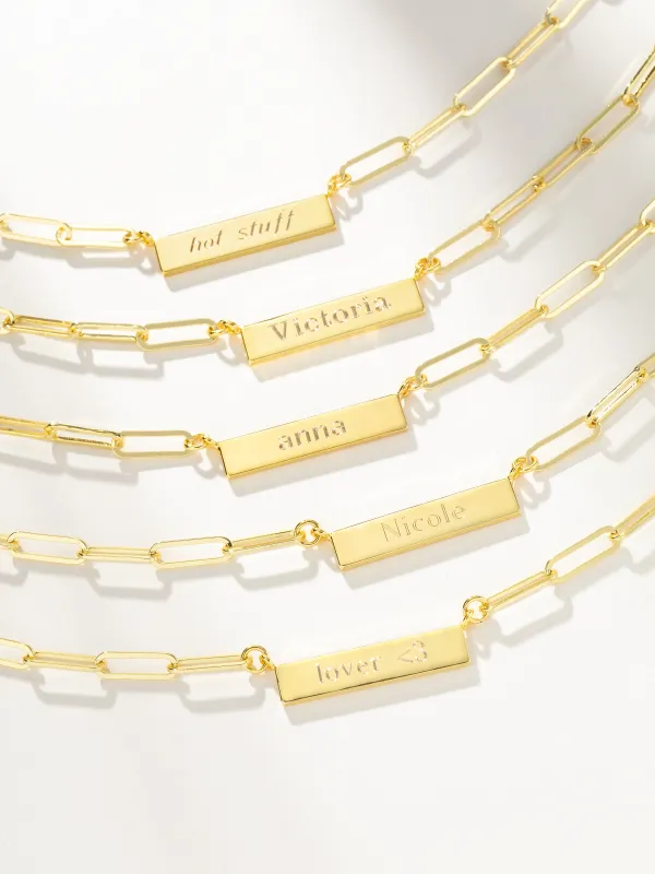 Chain and Bar Necklace sold by Uncommon James