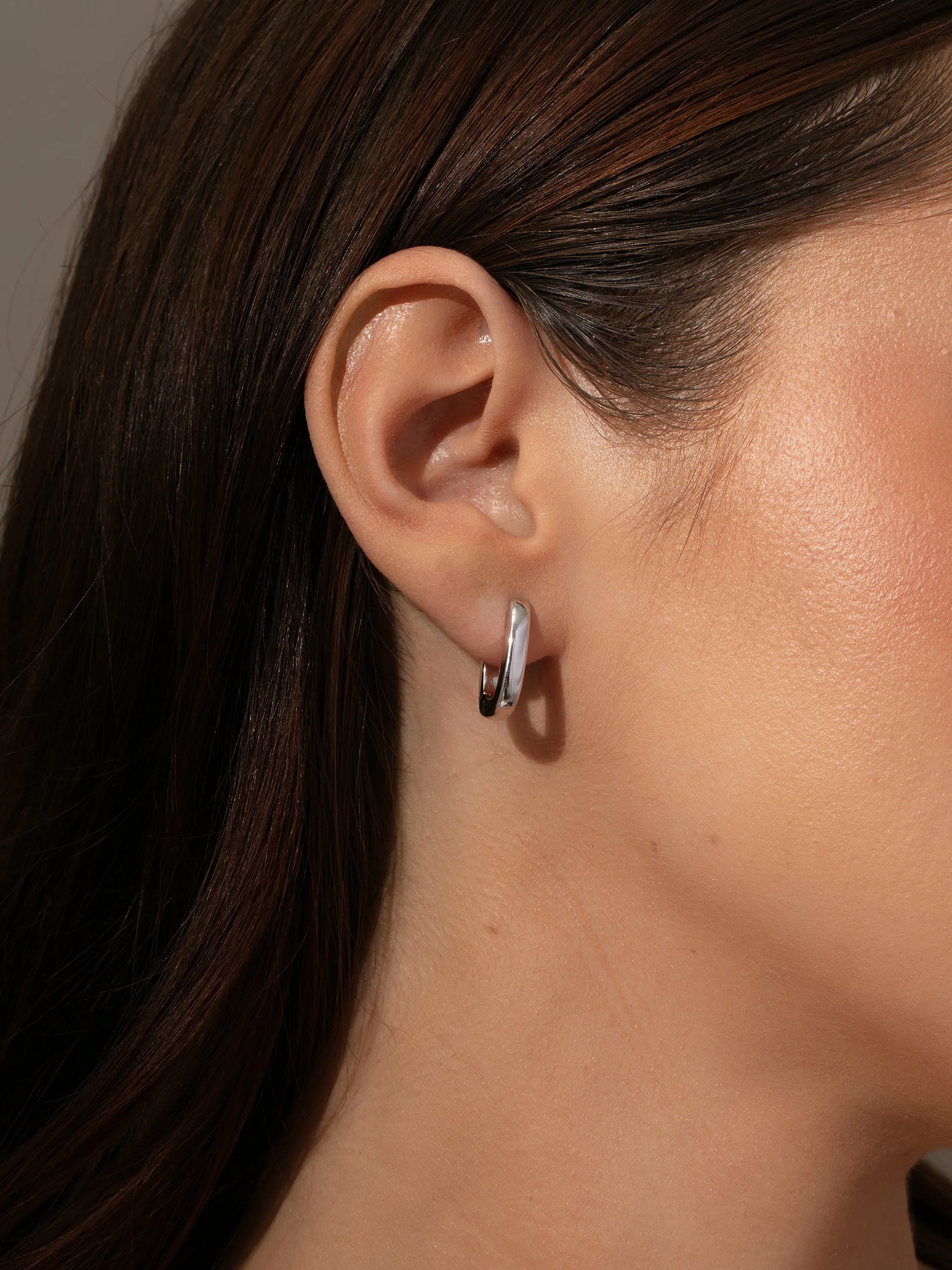 Oval Huggie Earrings sold by Uncommon James product image thumbnail 4