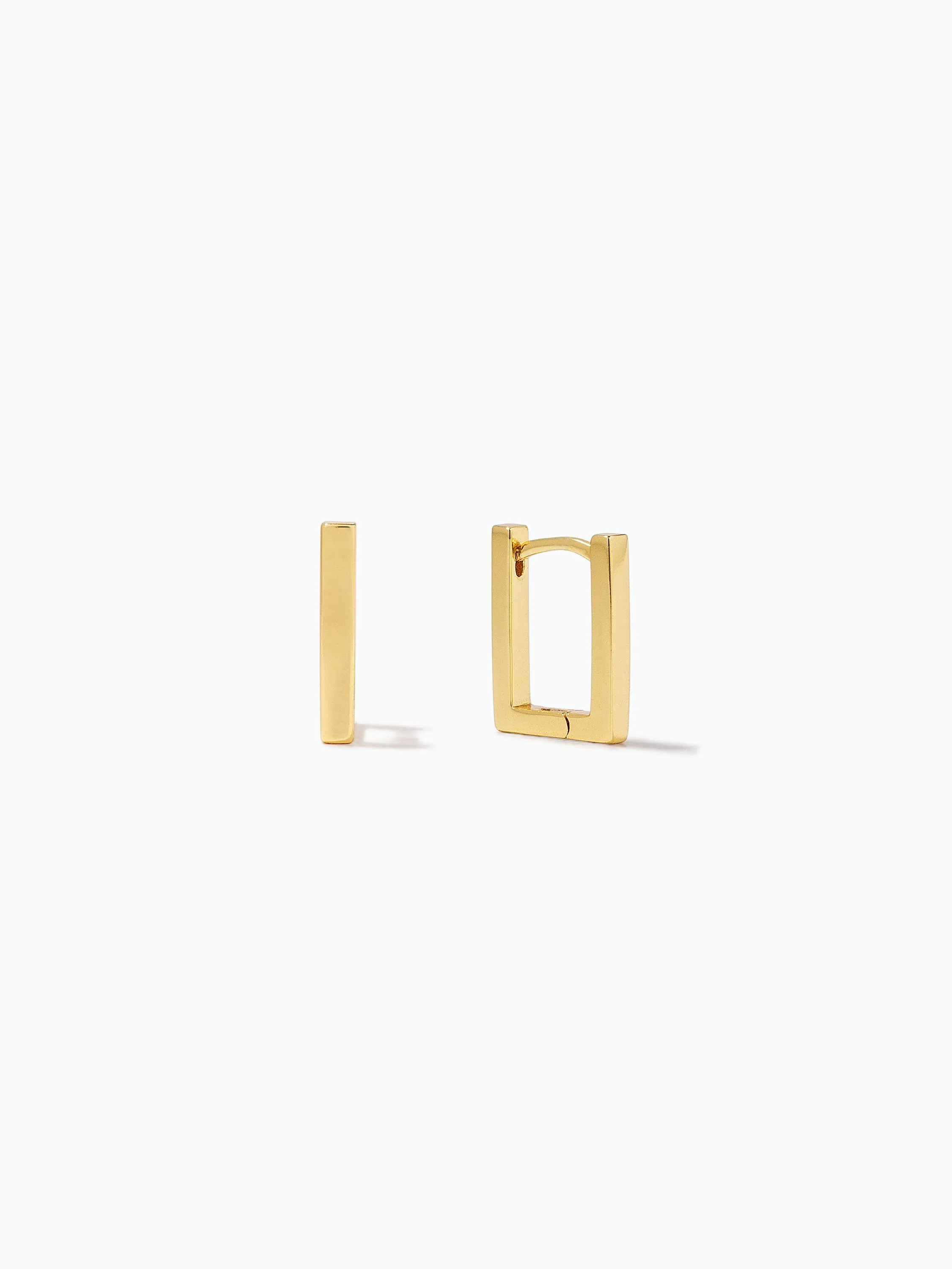 Vermeil Class Act Huggie Earrings sold by Uncommon James product image thumbnail 4