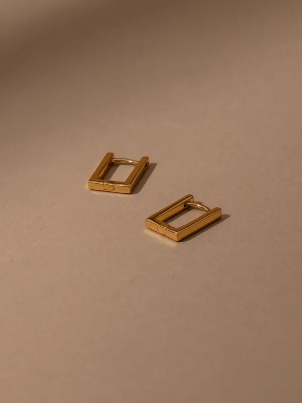 Vermeil Class Act Huggie Earrings made by Uncommon James