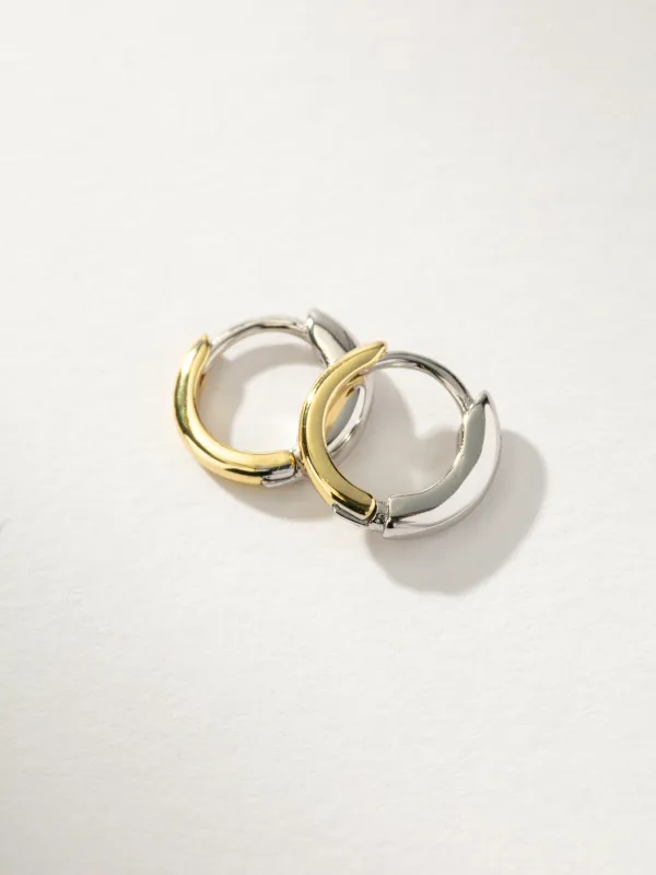 Mixed Metal Huggie Earrings sold by Uncommon James