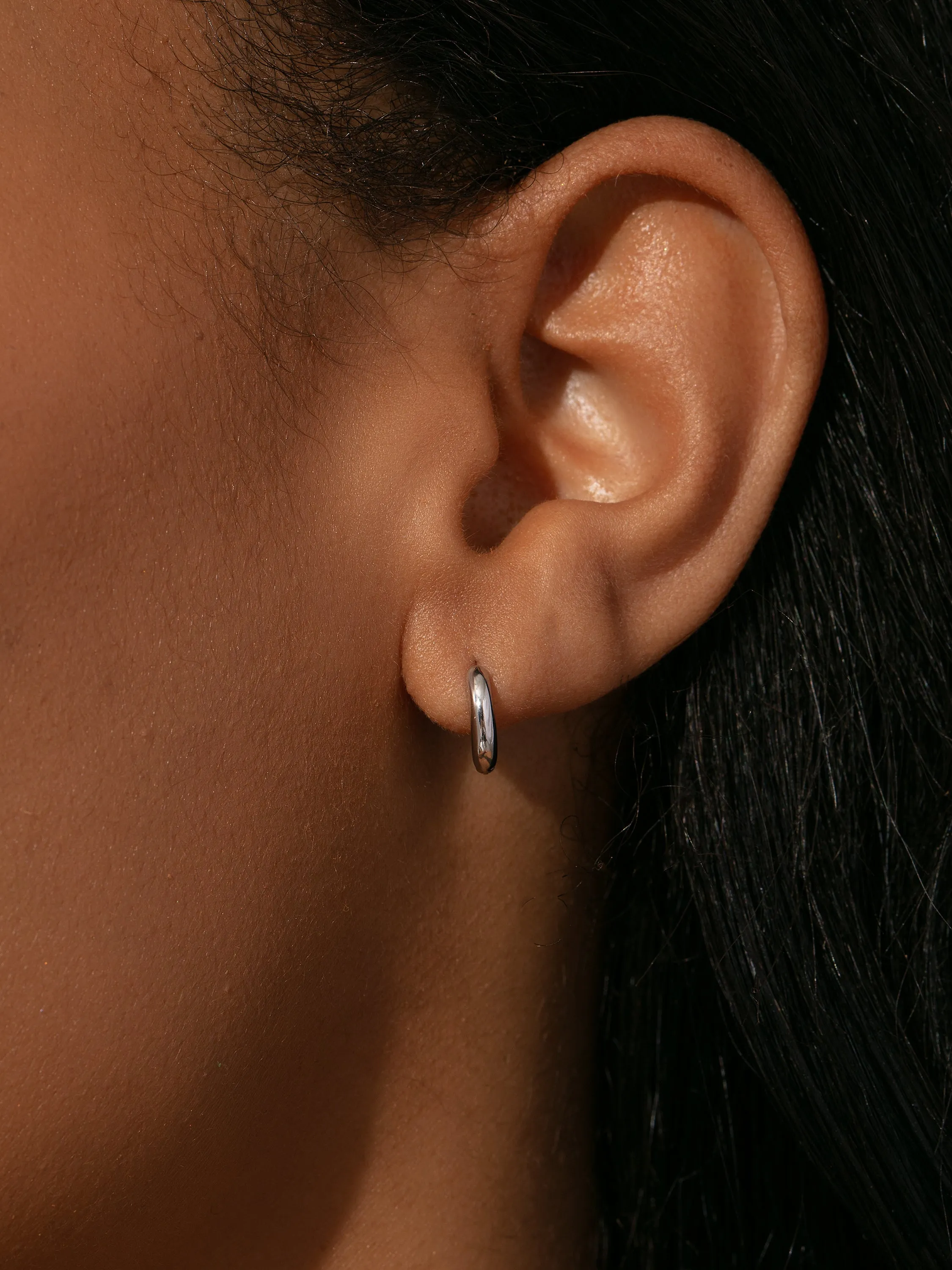 Mixed Metal Huggie Earrings sold by Uncommon James product image thumbnail 2