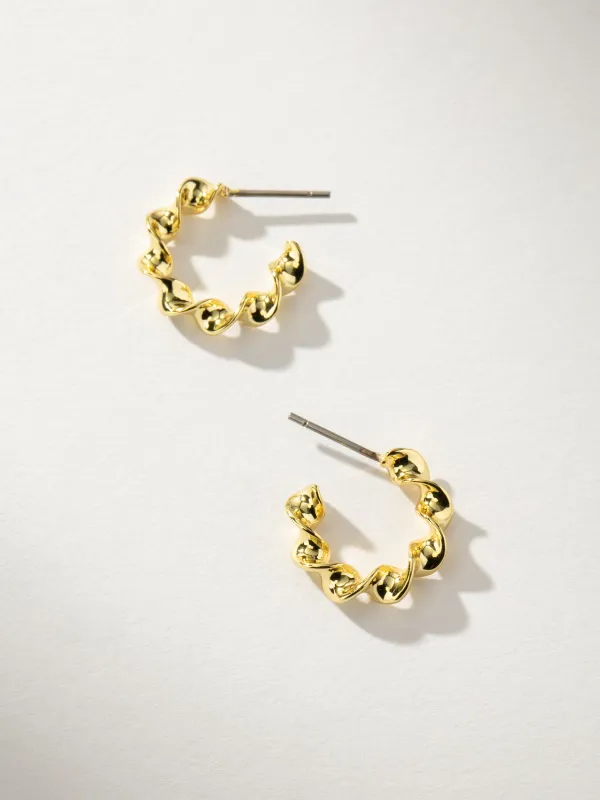 Twist Mini Hoop Earrings sold by Uncommon James