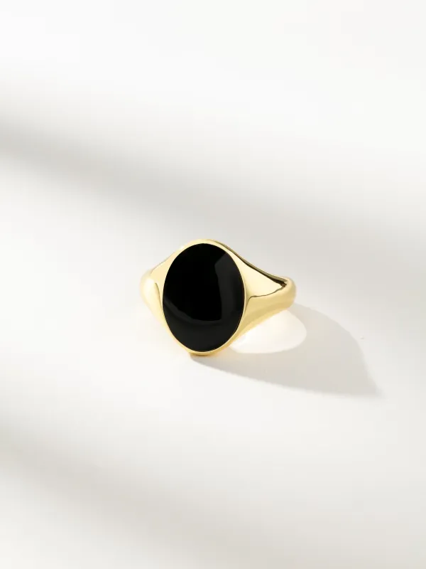 Black Onyx Oval Ring sold by Uncommon James