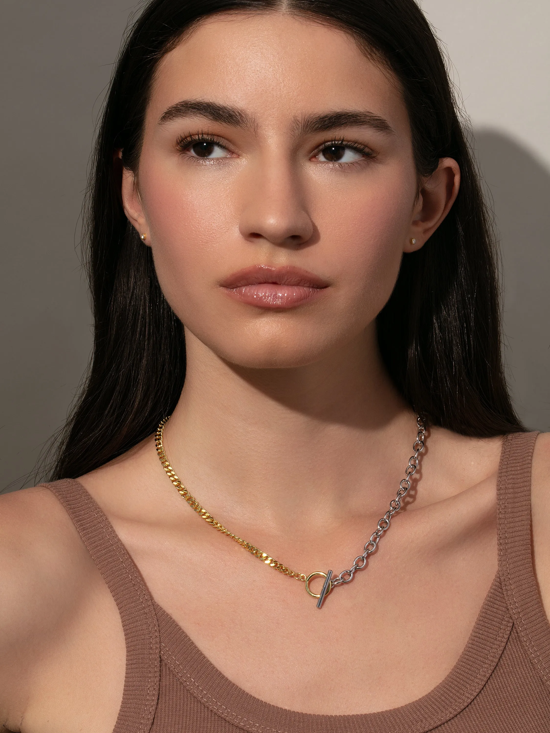 Mixed Metal Chain Necklace sold by Uncommon James product image thumbnail 2