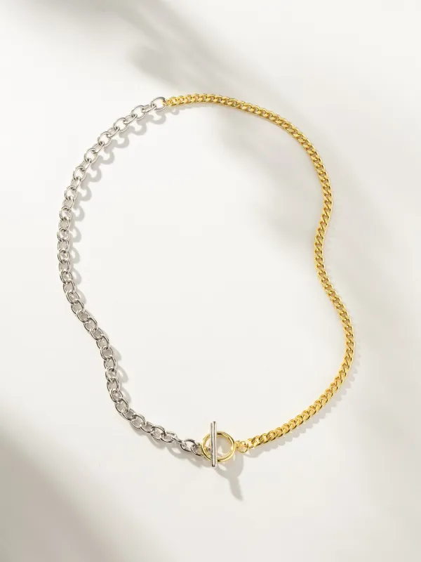 Mixed Metal Chain Necklace made by Uncommon James