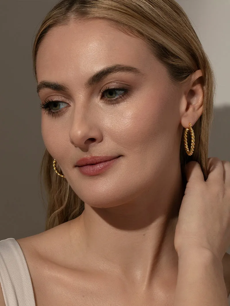 Rope Twist Hoop Earrings sold by Uncommon James product image thumbnail 3