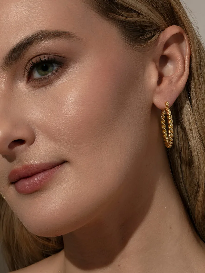 Rope Twist Hoop Earrings sold by Uncommon James product image thumbnail 2
