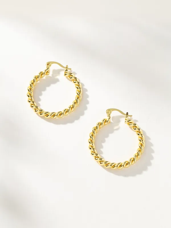 Rope Twist Hoop Earrings sold by Uncommon James
