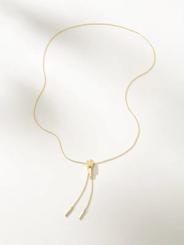 Adjustable Zipper Lariat Necklace sold by Uncommon James