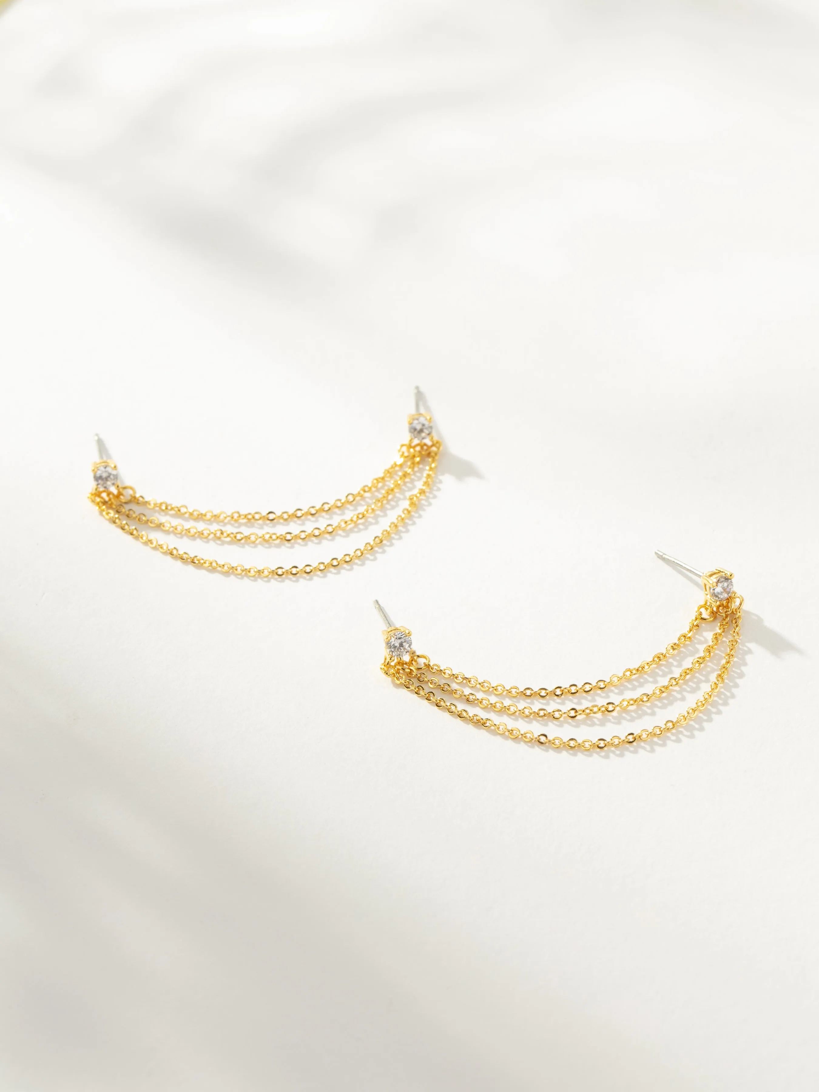 Triple Chain Ear Climber sold by Uncommon James product image thumbnail 2