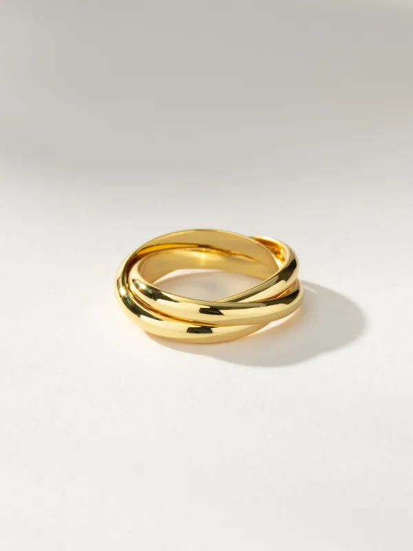 Layered Crossover Ring made by Uncommon James