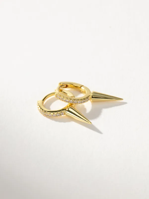 Killer Spike Huggie Earrings made by Uncommon James