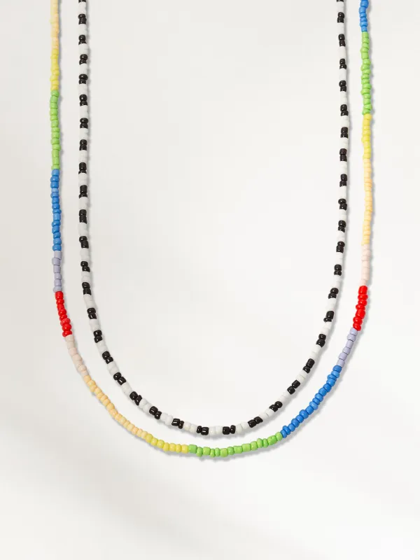 Artistic Beaded Layered Necklace made by Uncommon James