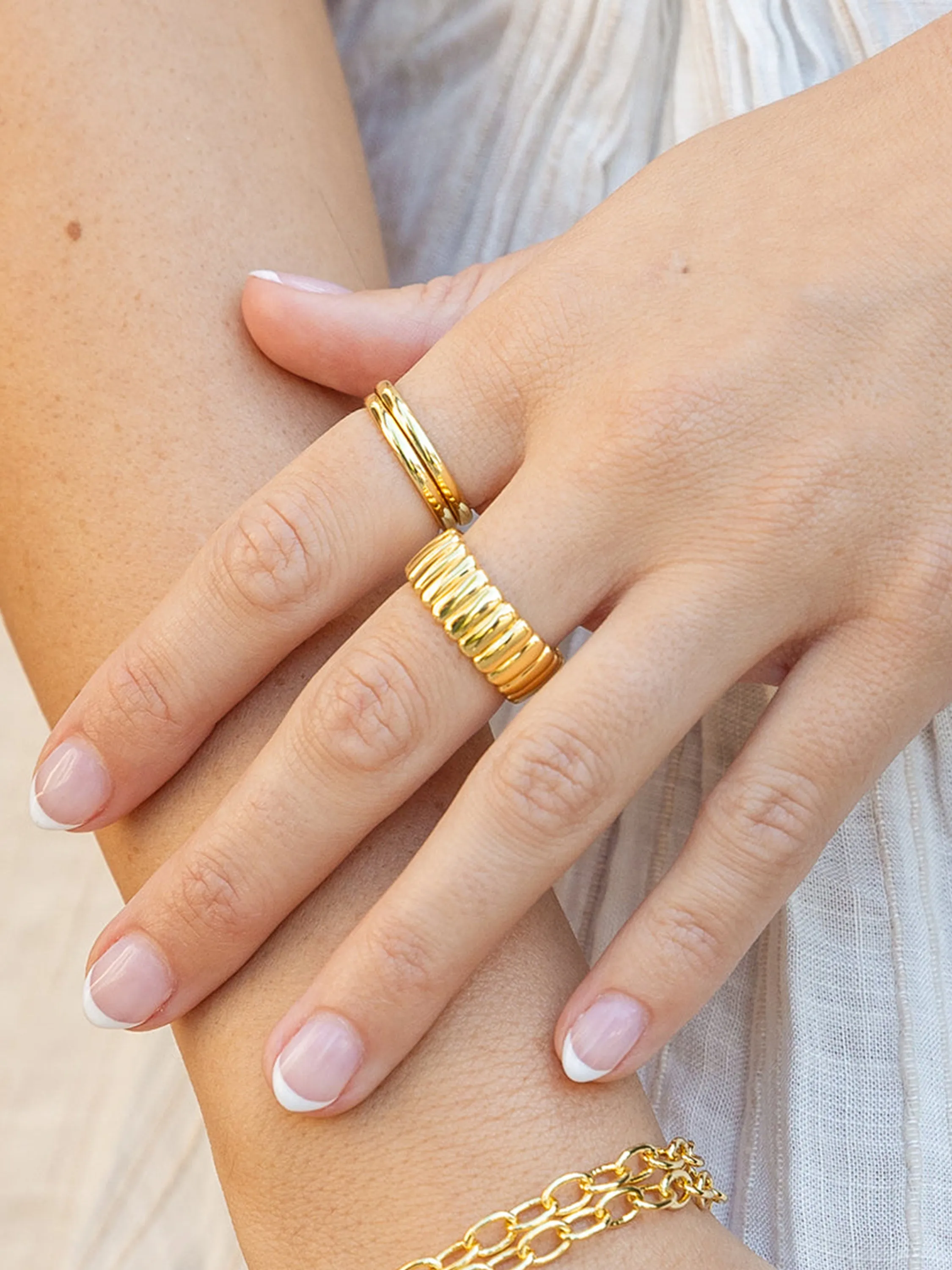 Parthenon Ribbed Ring sold by Uncommon James product image thumbnail 3
