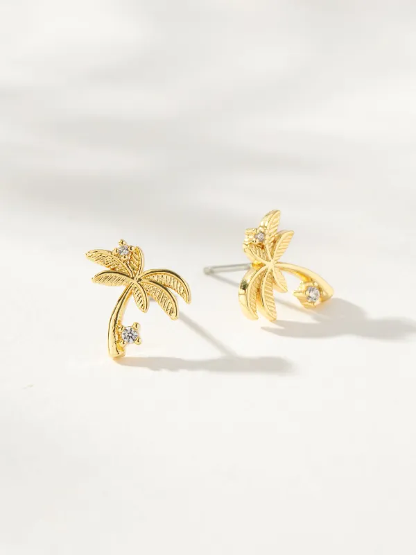 Palm Tree Stud Earrings sold by Uncommon James
