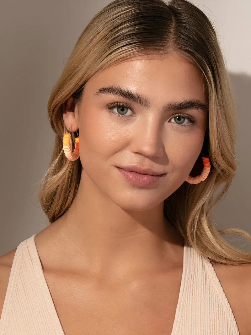 Heishi Bead Hoop Earrings sold by Uncommon James product image thumbnail 4