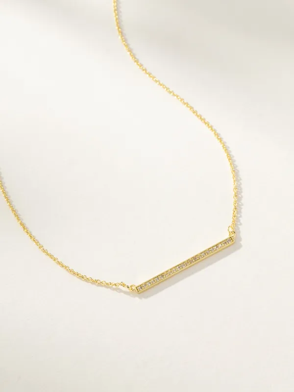 Blinding Lights Pavé Bar Necklace sold by Uncommon James