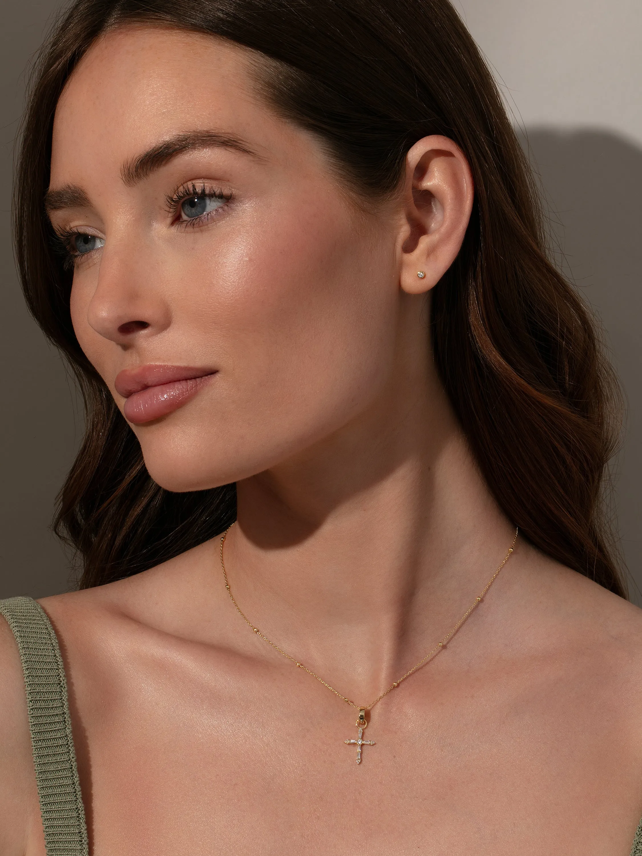 Crystalized Cross Pendant Charm sold by Uncommon James product image thumbnail 2