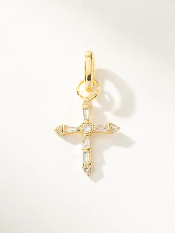 Crystalized Cross Pendant Charm sold by Uncommon James