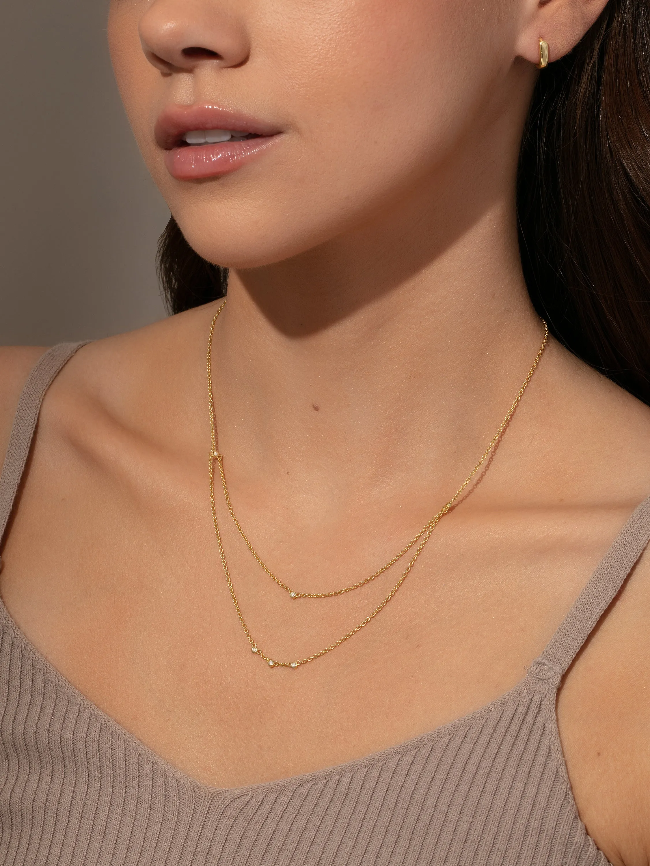 Vermeil Layered Chain Necklace sold by Uncommon James product image thumbnail 2