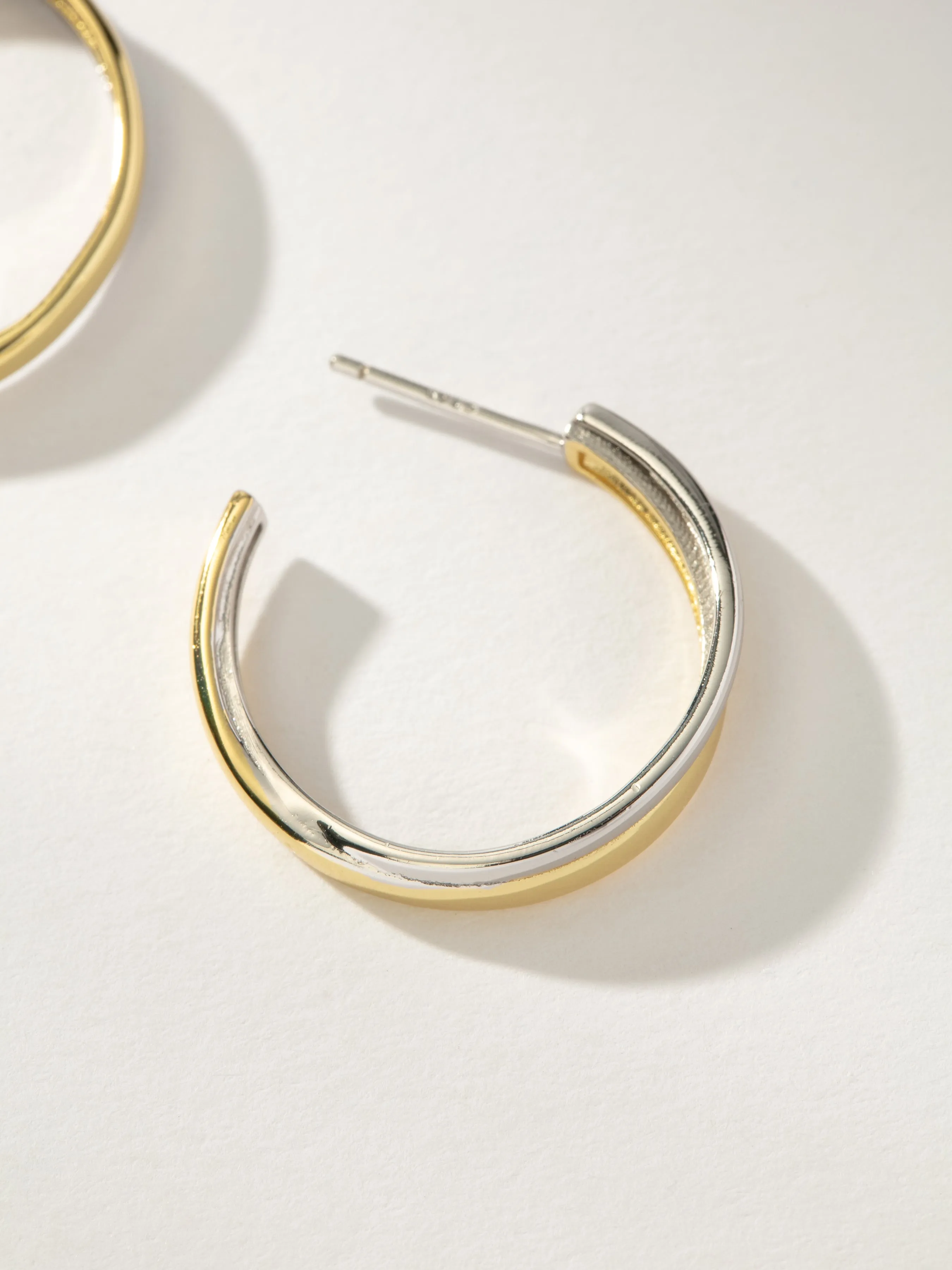 Mixed Metal Hoop Earrings sold by Uncommon James product image thumbnail 4