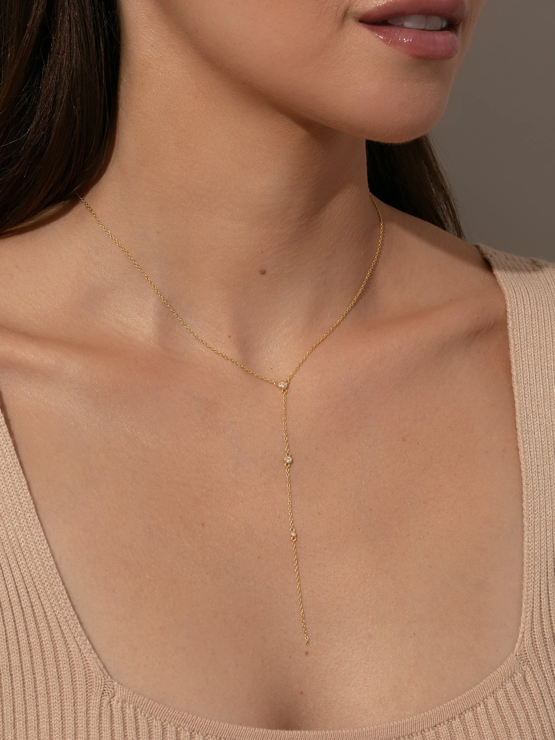 Vermeil Shiner Lariat Necklace sold by Uncommon James product image thumbnail 3