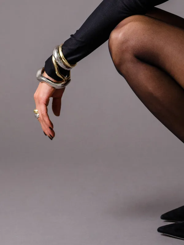 Chic Mixed Metal Bracelet Stack sold by Uncommon James