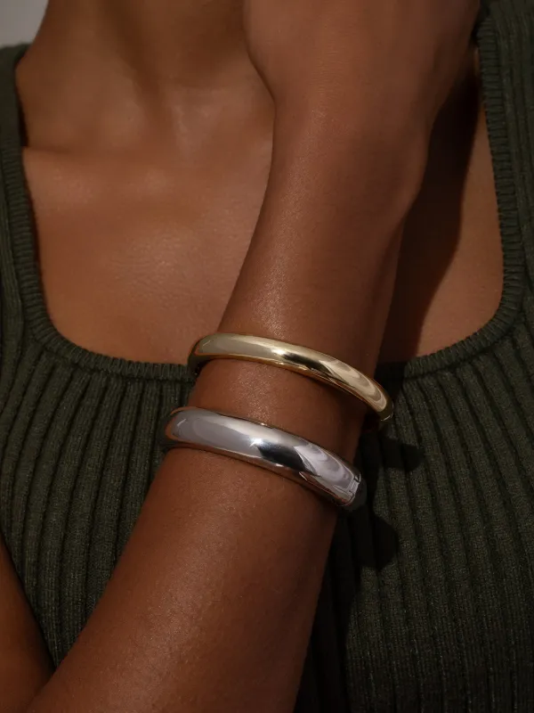 Mixed Metal Bangle Bracelet (Set of 2) made by Uncommon James
