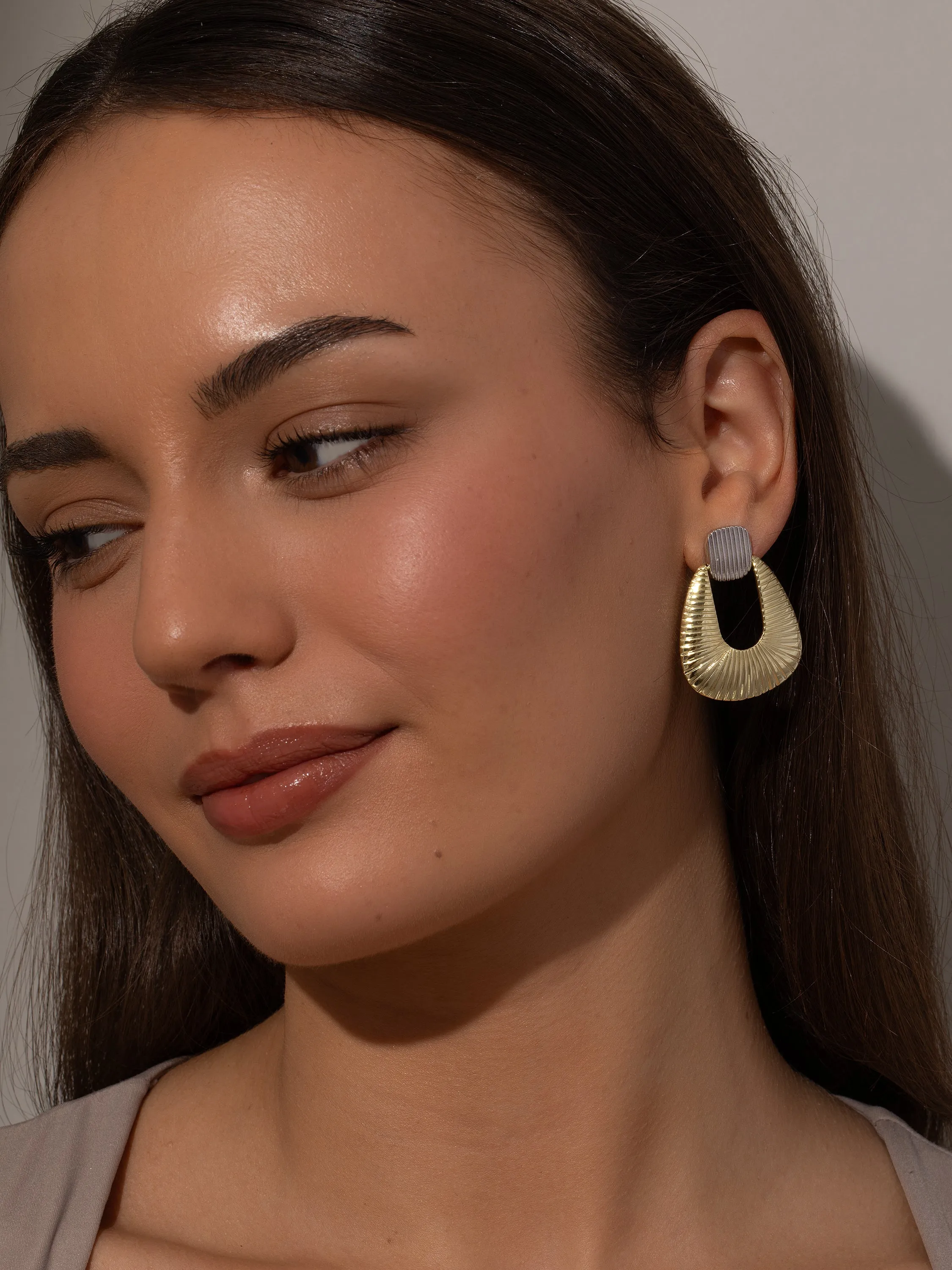 Mixed Metal Statement Earrings sold by Uncommon James