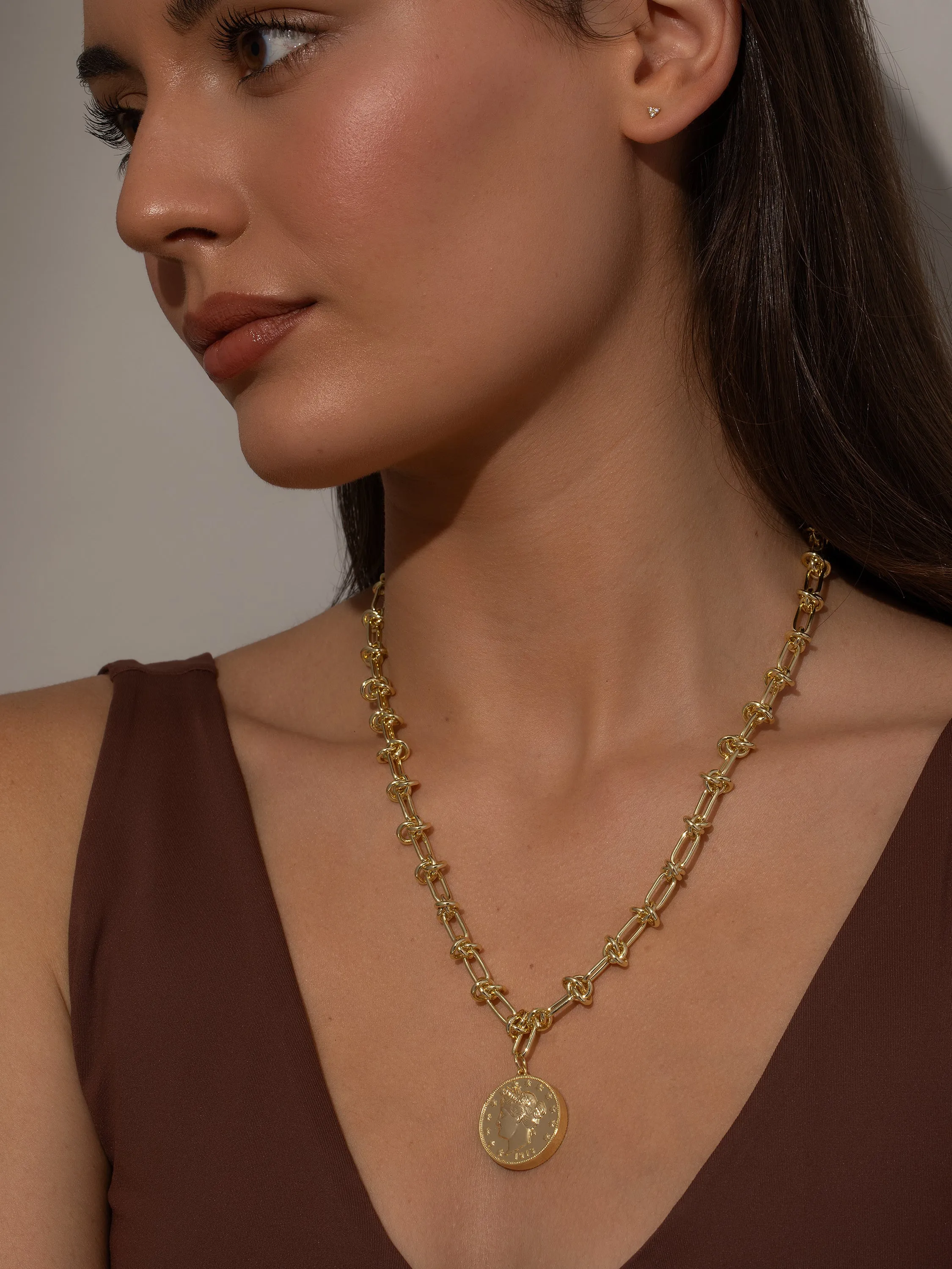 Lady Liberty Coin Necklace sold by Uncommon James product image thumbnail 3