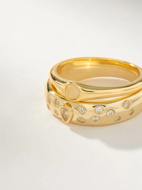 Aqua Ring Stack (Set of 2) made by Uncommon James