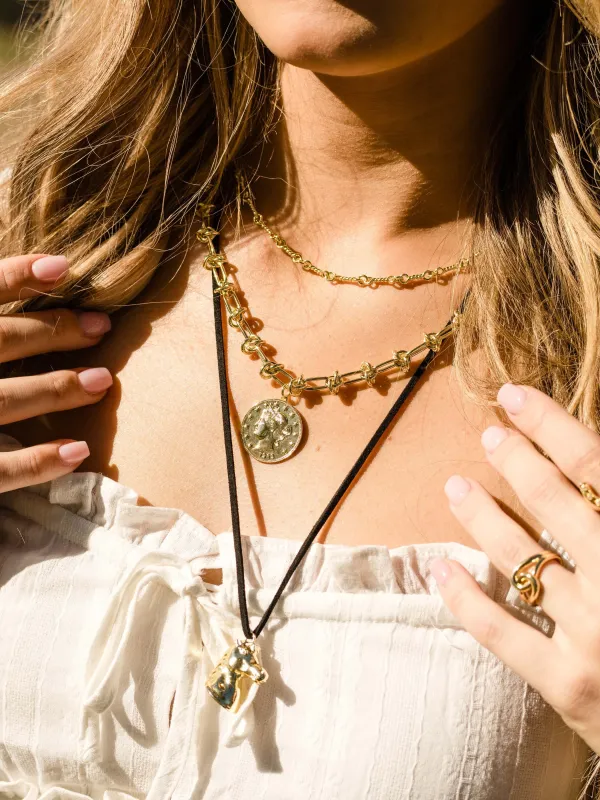 Free Spirit Gold Necklace Stack made by Uncommon James