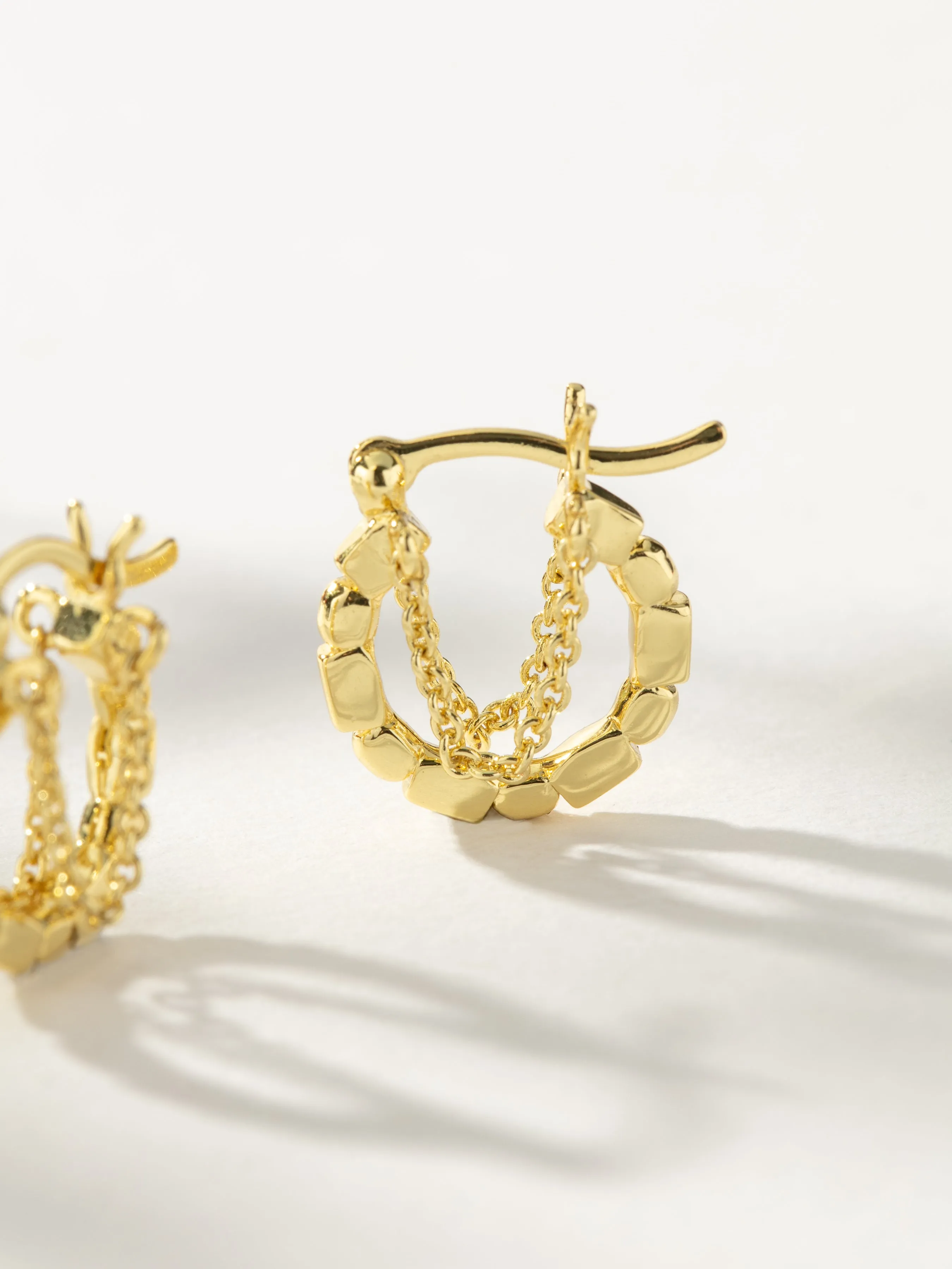 Risk Chain Huggie Earrings sold by Uncommon James product image thumbnail 3