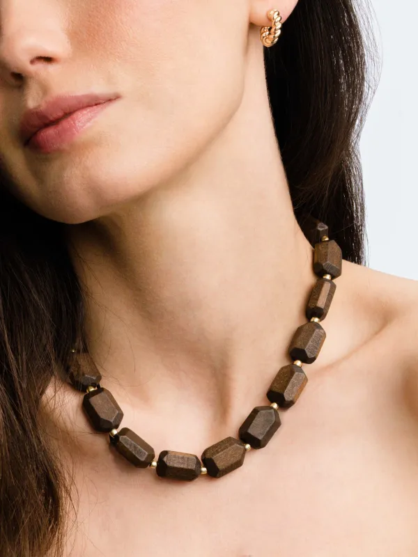 Tan Line Beaded Necklace made by Uncommon James