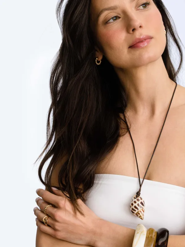 Conch Shell Cord Necklace made by Uncommon James