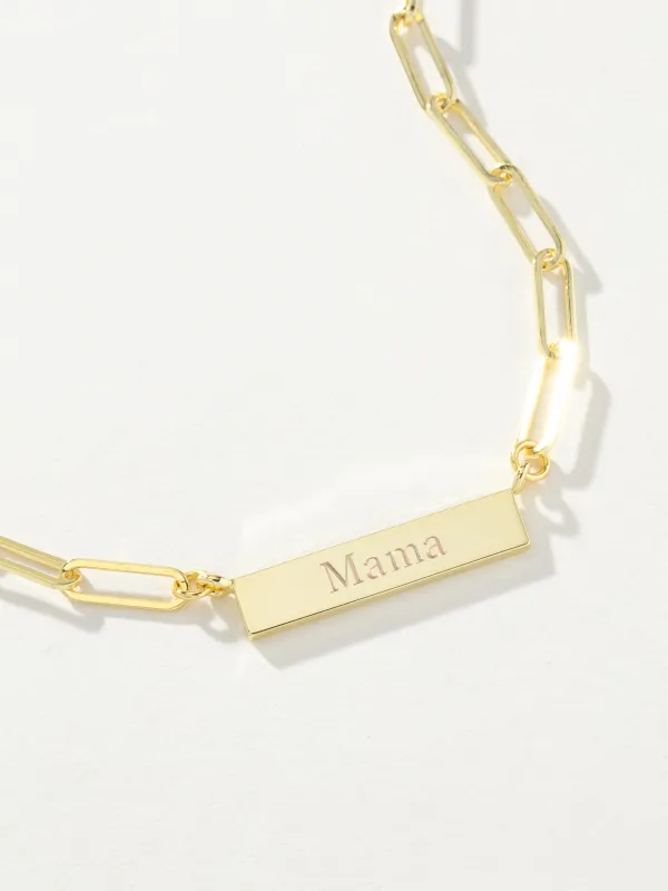Mama Chain and Bar Necklace made by Uncommon James