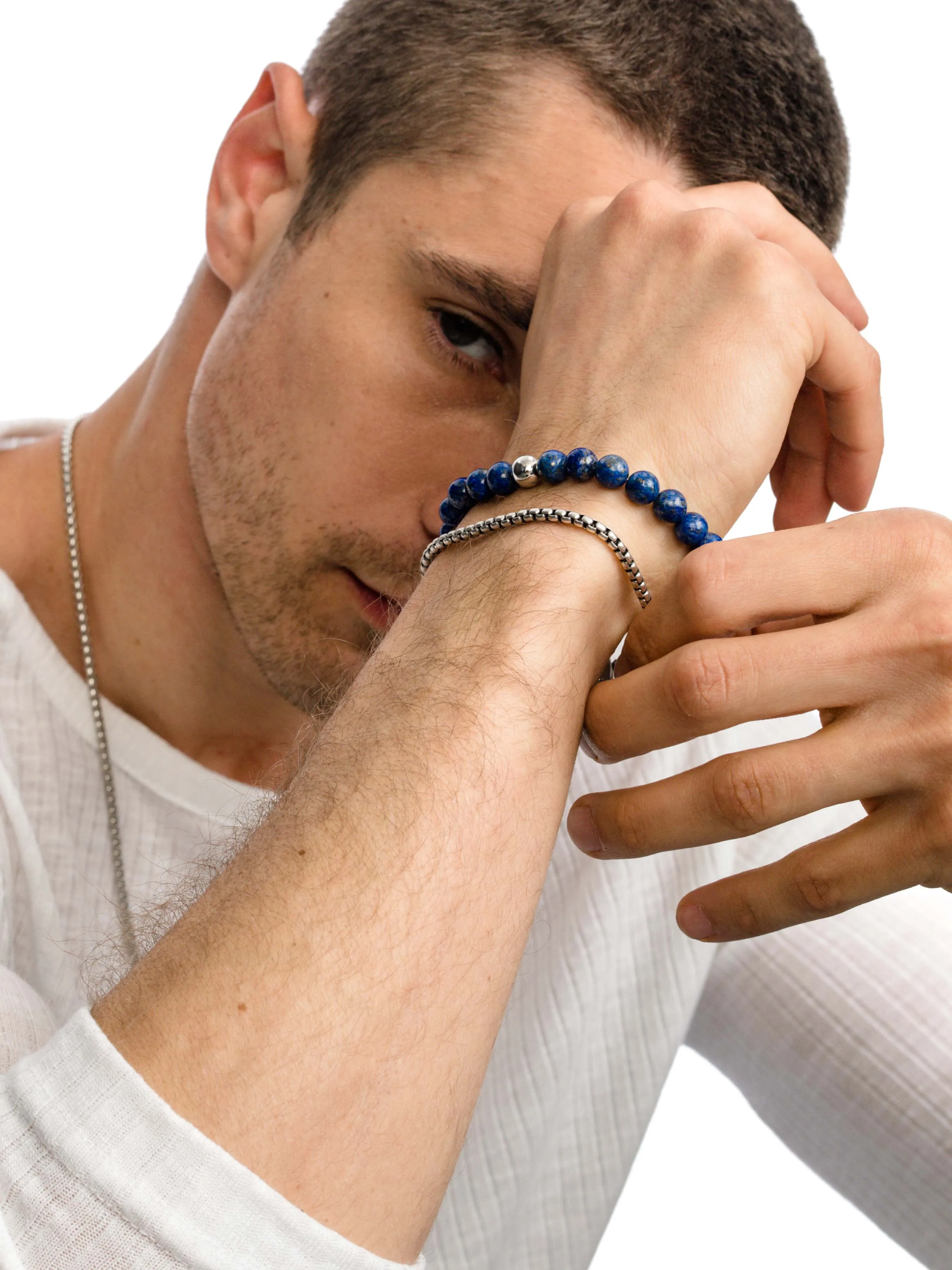 Lapis Beaded Bracelet sold by Uncommon James product image thumbnail 3