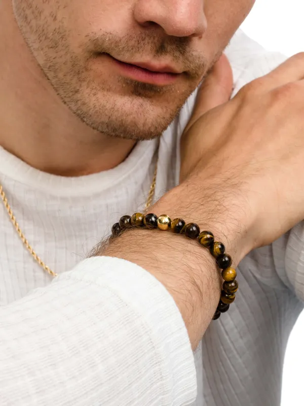 Tiger Eye Beaded Bracelet made by Uncommon James