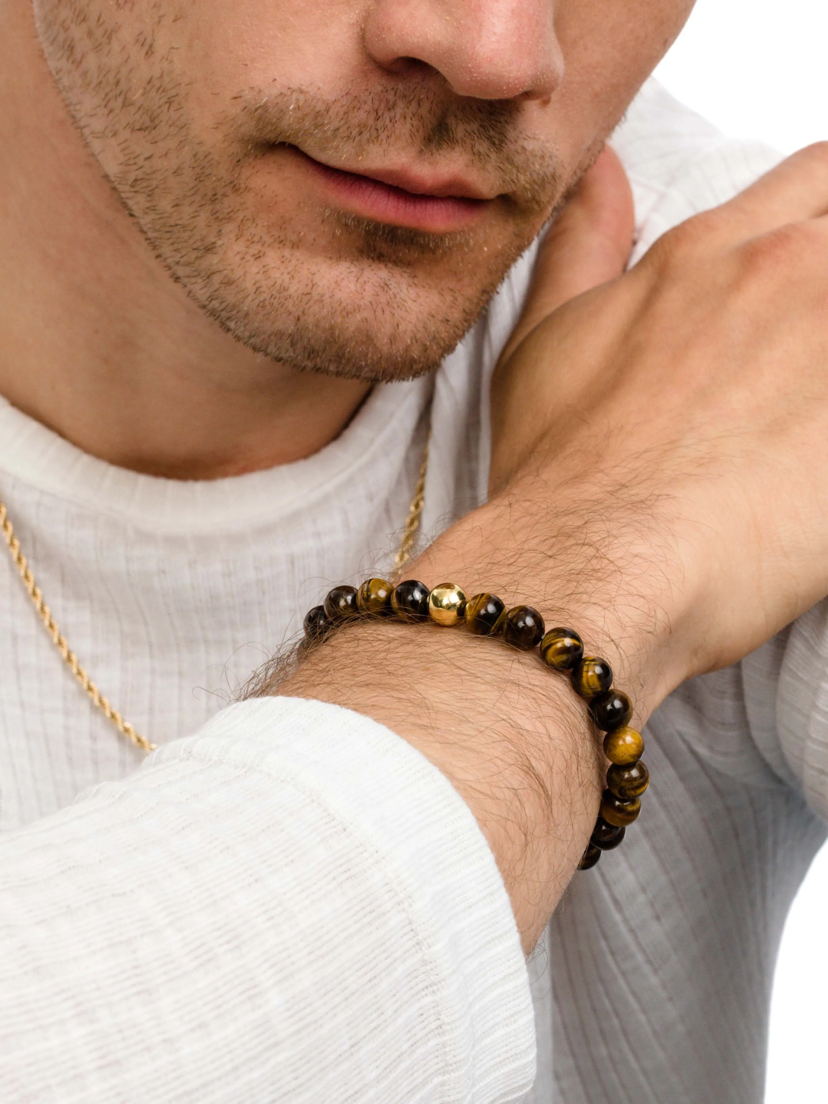 Tiger Eye Beaded Bracelet sold by Uncommon James