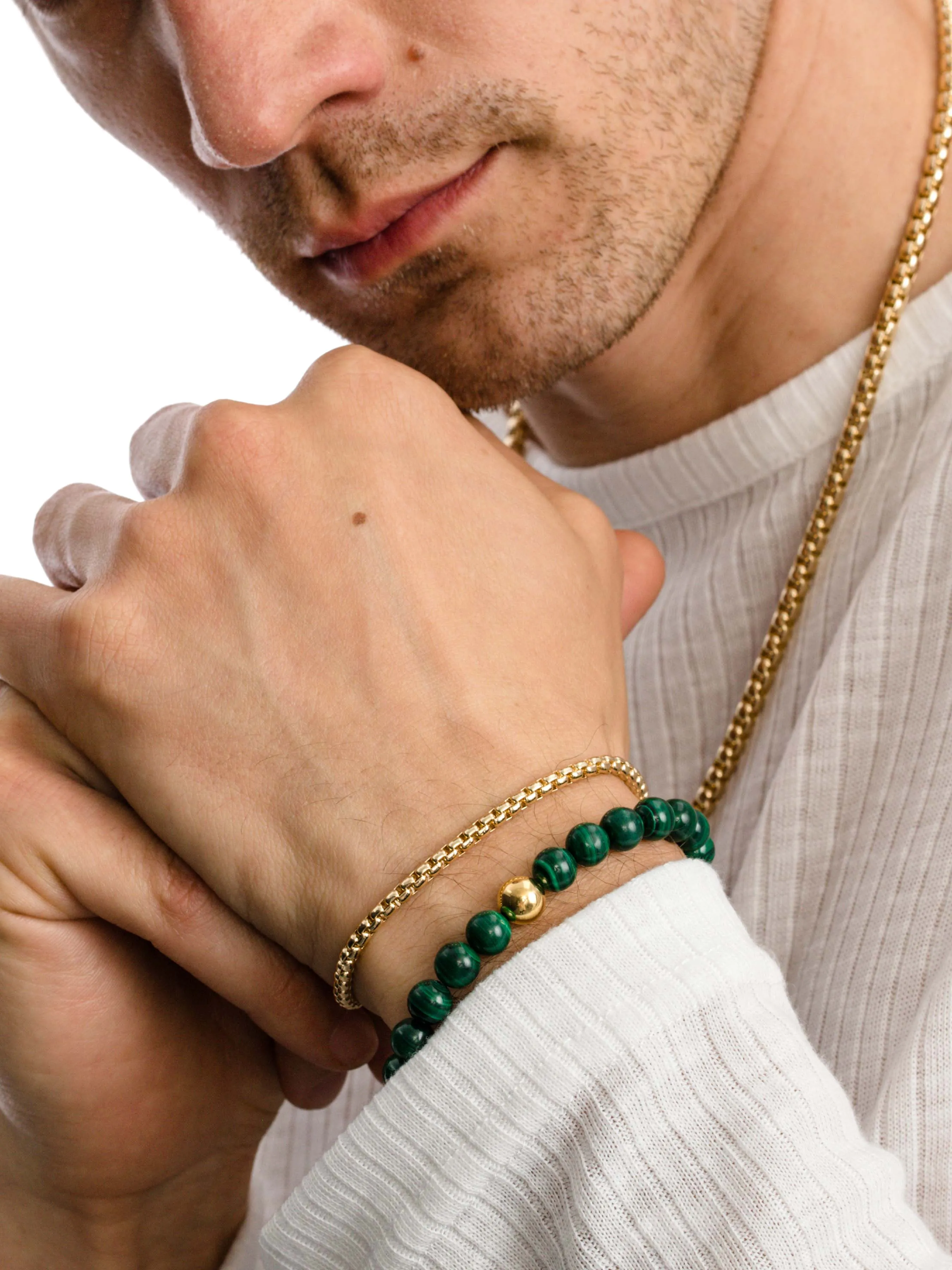 Malachite Beaded Bracelet sold by Uncommon James