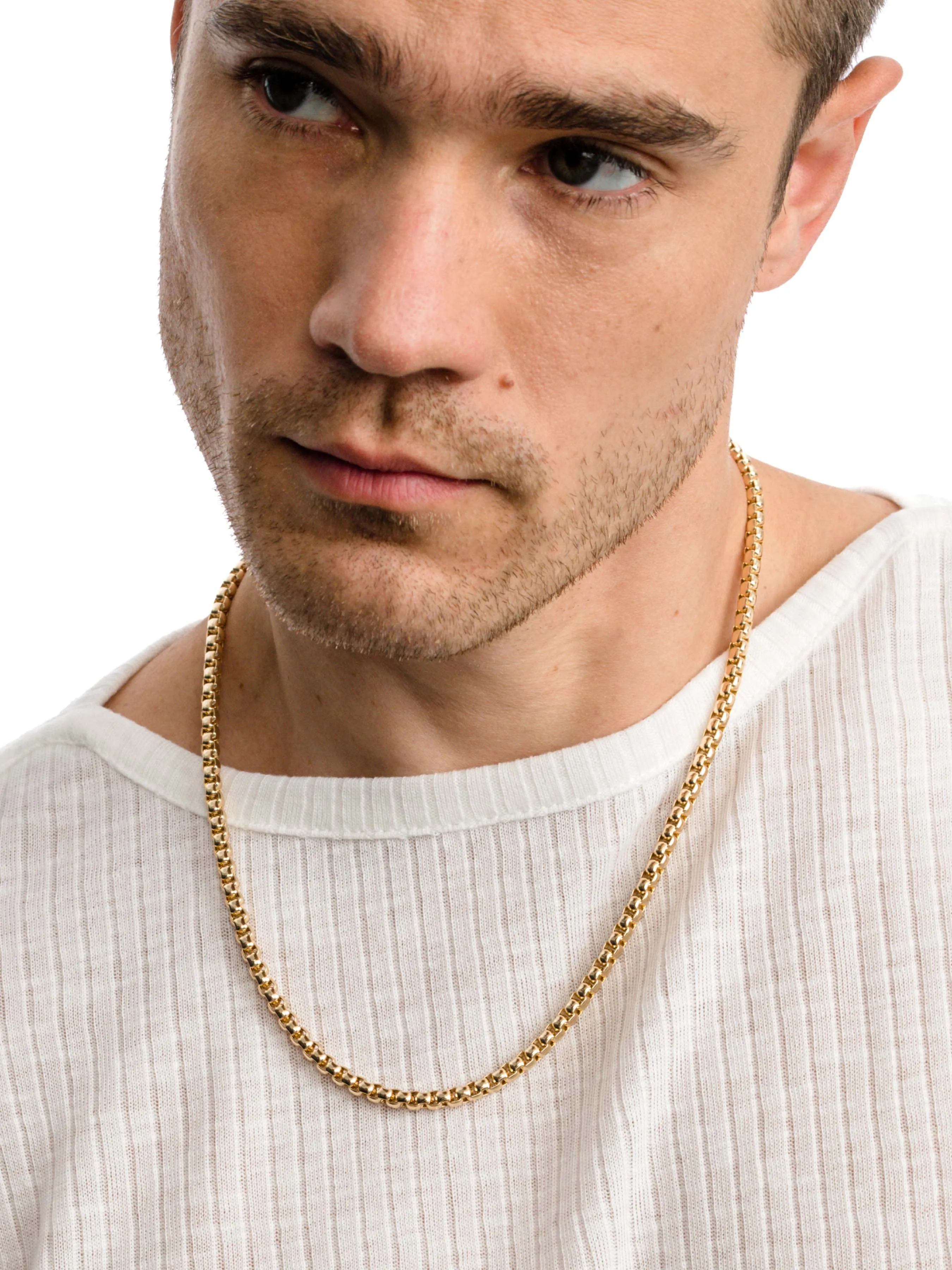 Men's Round Box Chain Necklace 5mm sold by Uncommon James product image thumbnail 3