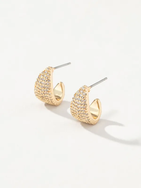 Mini Dawn Pavé Hoop Earrings made by Uncommon James
