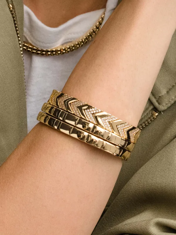 Path Ribbed Bangle Bracelet made by Uncommon James