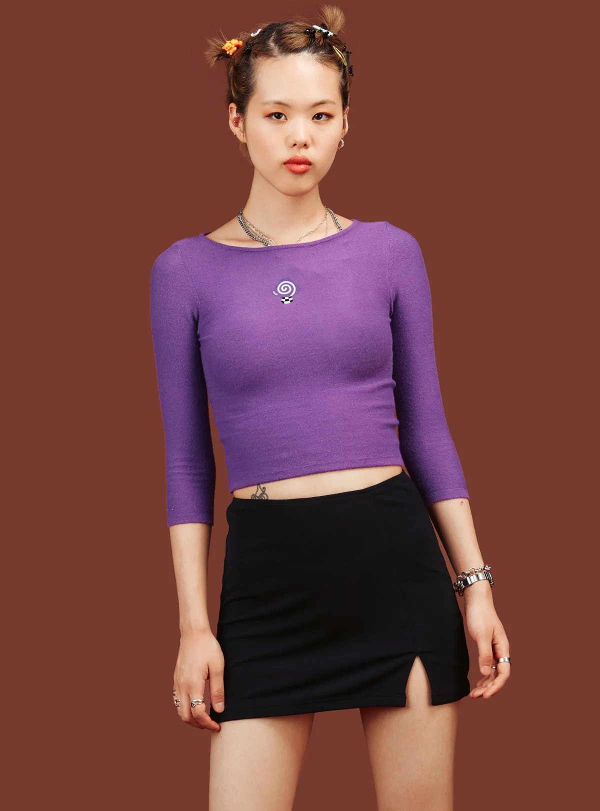 Trippy Mushroom 3/4 Sleeve sold by UNIF product image thumbnail 4