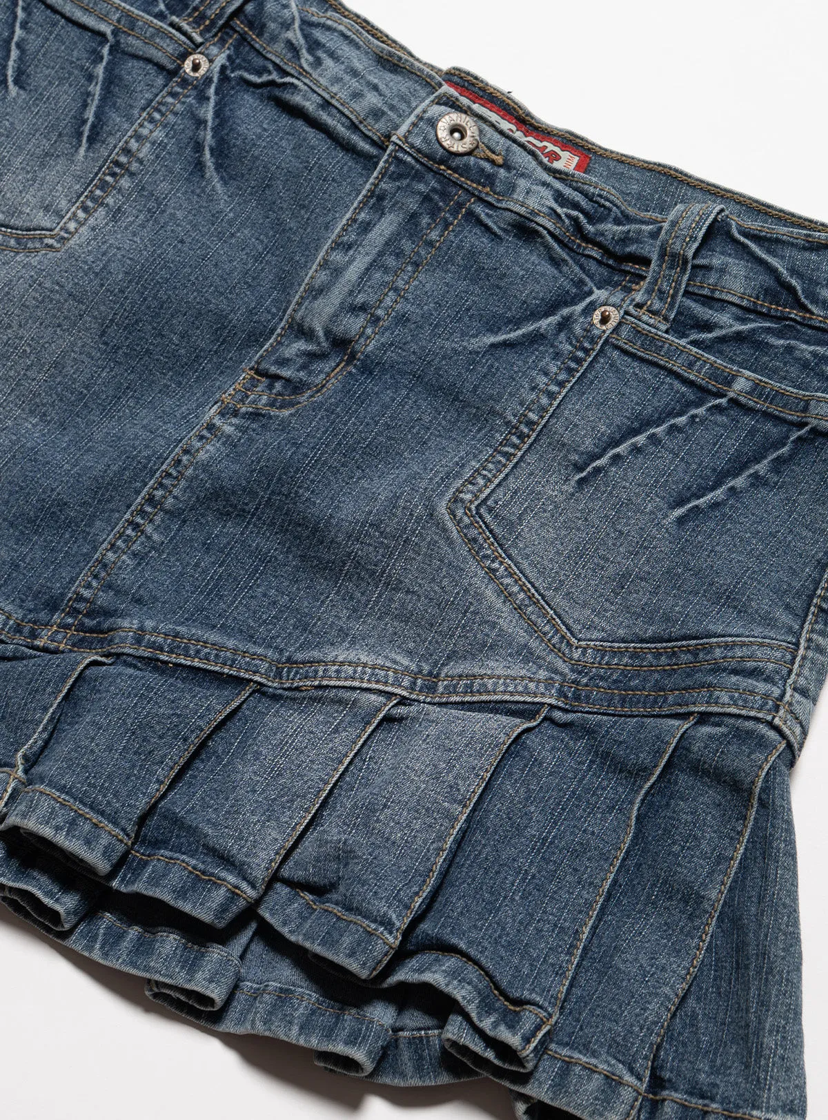 Vintage Vanilla Star Denim Pleated Mini Skirt sold by UNIF product image thumbnail 2