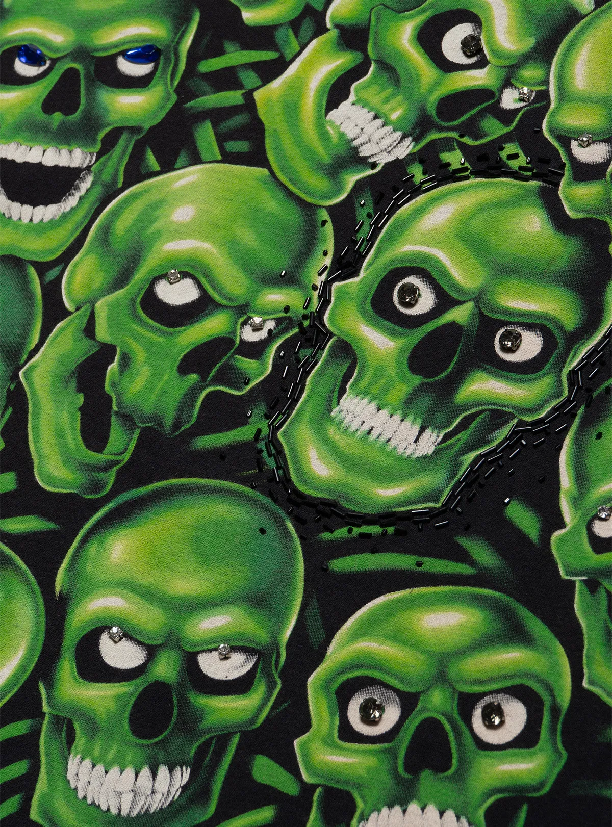 Vintage Liquid Blue Skulls Sleeveless Tee sold by UNIF product image thumbnail 2