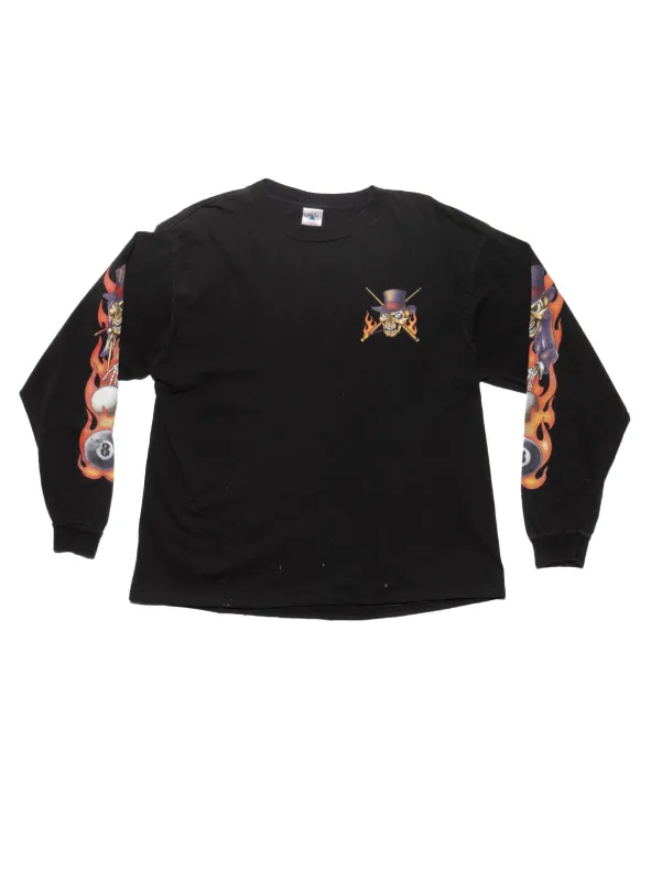 Vintage Skeleton 8 Ball Long Sleeve Tee sold by UNIF