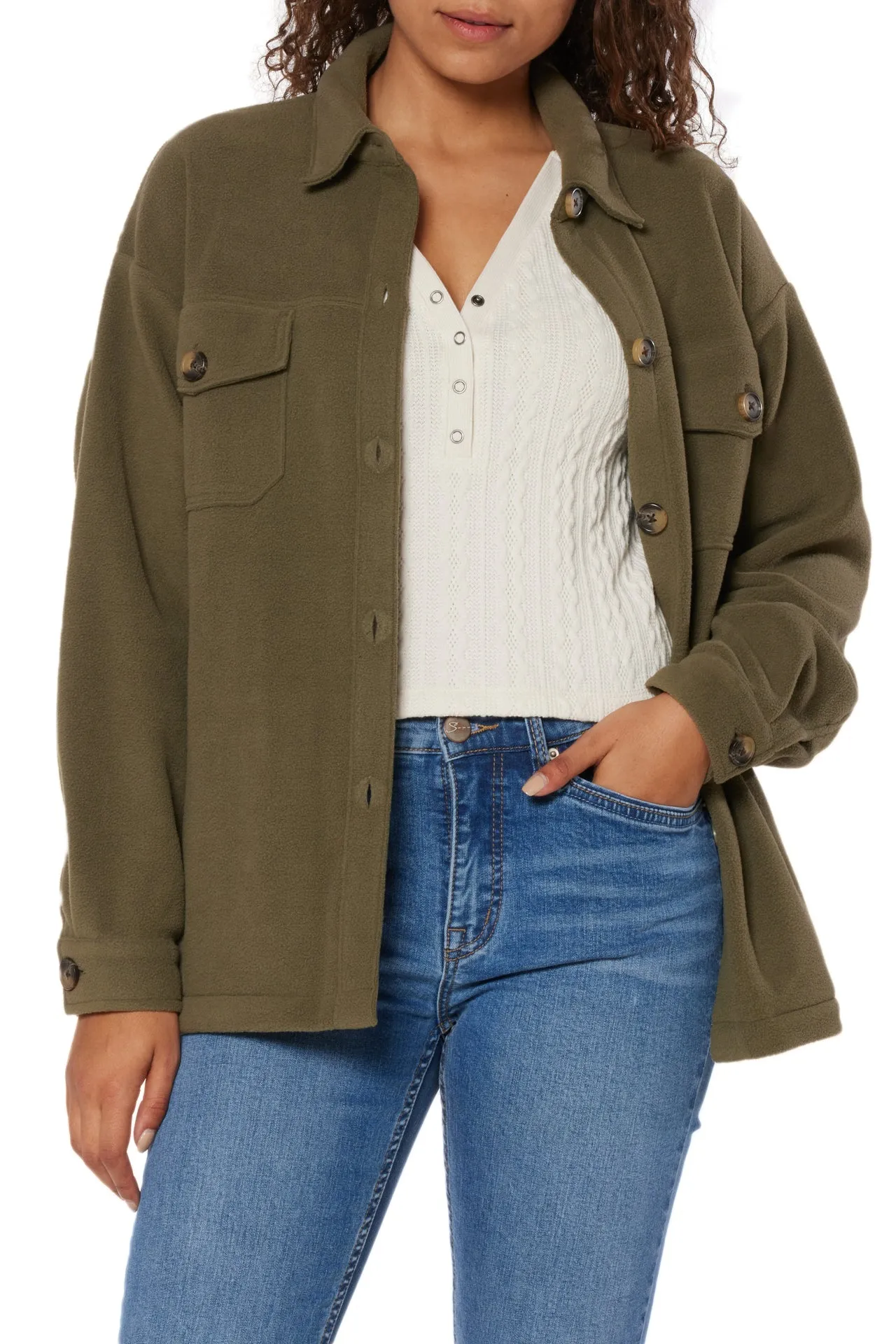 Carleen Fleece Shirt Jacket sold by UNIONBAY